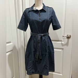 BURBERRY DENIM BUTTON UP DRESS